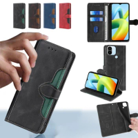 Magnet Buckle Leather Flip Cover For Xiaomi Redmi 9A 9AT 9C A3 A1 A2 Plus Note 9T 9S 9 Pro Max Prime Contrasting Color Book Case