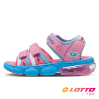 【LOTTO 義大利】童鞋 織帶氣墊涼鞋(粉-LT1AKS3203)