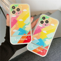 手機殼 ● 油畫彩虹隱形支架適用iPhone12Pro max蘋果13手機殼11女xs xr網紅