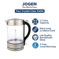 JOGEN KE 4311 Electric Glass Kettle 1.7 Litre with LED Light Quick Boil Lab Quality Glass 2200W