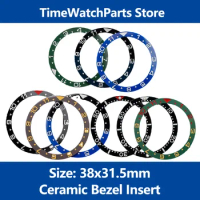 SKX007 Watch Ceramic Bezel Insert 38x31.5mm Insert For SKX007 SKX009 SRPD Watch Cases Chapter Rings NH35 NH36 Seiko Movement