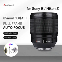 AstrHori 85mm F1.8 AF Full Frame Auto Focus Portrait Lens For Nikon Z Sony E Mount Camera A6500 NEX-5A ZV-E10 A6600 VS Meike
