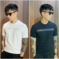 美國百分百【美國真品】Armani Exchange T恤 AX 短袖 大logo 上衣 T-shirt 黑白 CD52
