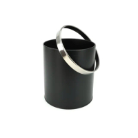 【精準科技】單層金屬垃圾桶 黑色 不鏽鋼垃圾桶/2入組(MIT-TCB工仔人)