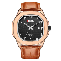 PROMO BELLEDA JAM TANGAN 9484-2 Jam Tangan Analog Series Strap Leather Arbick Number Anti Air 3 Atm 