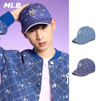 【MLB】可調式硬頂棒球帽 MONOGRAM系列 洋基隊 紅襪隊(3ACPMD13N-兩色任選)