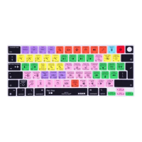 XSKN Avid Pro Tools Shortcuts Ultra Thin Silicone Keyboard Cover for 2021-2023 Macbook Pro 14.2 Macbook Pro 16.2 M2 M3 Pro Max