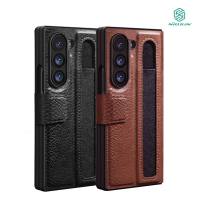 NILLKIN SAMSUNG 三星 Galaxy Z Fold 6 5G 奧格筆袋背套 保護殼 手機殼 保護套 商務皮套 全包皮套 荔枝紋 可立皮套