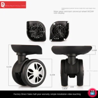 HANLUOKE W154 Luggage Mute Wheel Accessories Universal Wheel Trolley Luggage Wheel Universal Replacement Wheel 360 Degrees