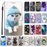 Flower Pattern Flip Case For Samsung Galaxy A52s 5G SM-A528 A 52 A526 A525 A52 Wallet Leather Phone Cases Stand Book Cover Bags