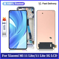 AMOLED For Xiaomi Mi 11 Lite LCD Display M2101K9AG LCD Touch Screen Digitizer Assembly For Xiaomi 11 Lite 5G Screen Replacement