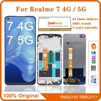 Original Display For Realme 7 4G 5G RMX2155 RMX2151 RMX2111 LCD Dipslay Touch Screen Digitizer For Realme7 LCD With Frame
