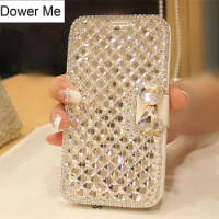 Bling Crystal Diamond Leather Case Cover For Samsung Galaxy Note 20 10 9 S22 S21 S20 FE Ultra S10E S10 S9 Plus