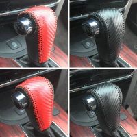 Car Leather Head Shift Knob Protection Cover for Honda Vezel HRV HR-V 2014 - 2020 AT Gear Shift Collars Protection Case Covers