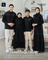 Sarimbit Keluarga Terbaru Lubi Fashion - Undakswarga Black bahan Flowly Fafadi