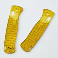 A Pair Custom Crossfade Ultem Scales Folding Knif Transparent Shell for Benchmade Bugout 535 Knife Shank DIY Tool