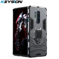 KEYSION Shockproof Armor Case For Oneplus 8 Pro Stand Car Ring Magnetic Back Phone Cover for Oneplus 8 Pro 7 Pro 6T 7T Pro 7T