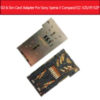 &amp; Sim Card Tray Holder For Sony Xperia X compact/X Performance/XZ/ XZS/XZ Premium SIM Card Reader Socket Adapter Patrs