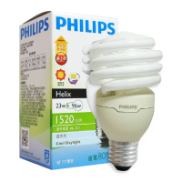 【Philips 飛利浦】4入 23W E27 110V 865 白光 螺旋 省電燈泡 麗晶燈泡