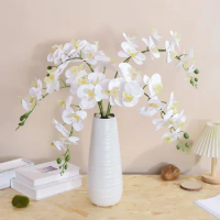 1PC Simulation Butterfly Orchid Branch (Excluding Bottle), Business Office Desktop, Foyer, Garden, Courtyard, Home Decoration
