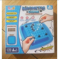 Mainan keluarga board game magnetic game seru murah mainan papan catur magnet bulat
