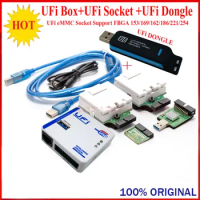 New Original UFi Box Full set/UFi Box/UFI Dongle/eMMC Socket Support FBGA153/169/162/186/221/254 for EMMC Service Tool repair,re