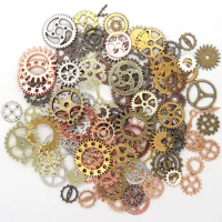 1 Set 100g Plating Alloy Gears Mechanical Watch Core Gears Mobile Phone Case Gear DIY Toys Accessories Power Transmission Parts