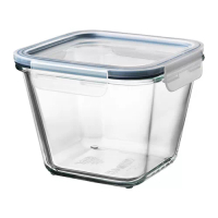 IKEA 365+ 附蓋保鮮盒, 方形 玻璃/塑膠, 1.2 公升