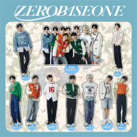10CM KPOP ZEROBASEONE ZB1 Acrylic Double-Sided Stand Figure Ricky ZhangHao Hanbin Standing Model Collect Ornaments Fans Gift