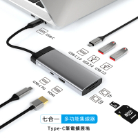 【Nil】Type-C HUB 七合一多功能擴展塢 PD充電 USB-C轉換器 HDMI轉接器 USB3.0集線器