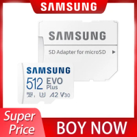 100% Original Samsung EVO Plus Micro SD Card 64GB 128GB 256GB 512GB Class 10 Transfer Speed up to 130MB/s UHS-I Memory Card