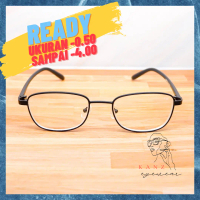 Kacamata Minus Pria Wanita Korea Style Hijab Frame Metal Import KESPH5003