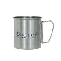 【Belmont】鈦單層鋼摺疊把手馬克杯 450ml BM-315(日製鈦杯 登山鈦杯 隨行露營杯 純鈦杯子 鈦金屬杯)