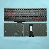 XIN สำหรับ Acer Nitro 5 7 AN515-54 43 44 AN517-52 AN517-51 52 AN715-51แป้นพิมพ์แล็ปท็อปไทย TI Backlit สีดำสีแดงตัวอักษร NKI13130BU