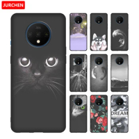JURCHEN Cartoon Silicone Phone Case For OnePlus 7T Soft TPU Back Cover For One Plus 7T OnePlus 7 T 1+7T Cartoon Cat Dog Pattern