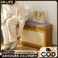 Shoe cabinet Bamboo Shoe Stool with Soft Pad Stool 50/70CM Changing Stool Shoe rack Wood Furniture l