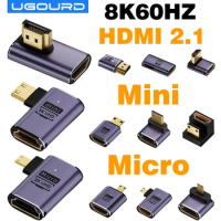 HDMI 2.1 Cable Adapter 8K60HZ 4K120HZ HDMI2.0 Converter 48Gpbs for HDTV Projector PS4 PS5 Laptop PC Screen extension mirroring