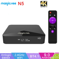 Magicsee N5 Amlogic S905X4 Quad-core TV BOX Android 11 Mali-G31 MP2 Set Top Box 2.4G 5G WiFi BT4.2 100M 1000M USB 4K 1080P