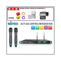 【MIPRO】ACT-323 配2手握式ACT-26H(UHF類比雙頻道無線麥克風)