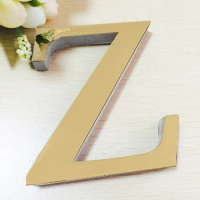 New 10cm/15cm 26 English Letters Diy 3d Mirror Acrylic Wall Sticker Decals Modern Home Decor Wall Gold Art Mural Stickers