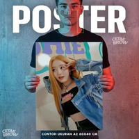 Poster STAYC Sieun & Isa Visual Queen Hiasan Dinding Kamar Mewah Dekorasi Dinding Seni Tebal Art Gam
