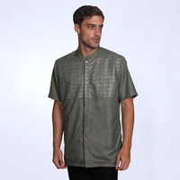 Casella Baju Koko Pria Lengan Pendek Edisi Koko Sultan 4158 Green Grey S