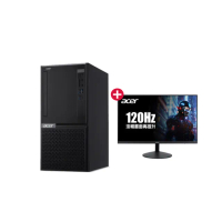 【Acer 宏碁】24型電競螢幕組★i5 十四核心高效能電腦(VH3760T/i5-14500/16G/1TB SSD/W11 Pro)