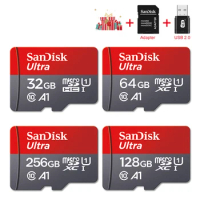 Original SanDisk micro SD Card 32GB 64GB Class10 128GB 256GB Memory card 100MB/s UHS-I flash C10 Ultra A1 microSDHC/SDXC