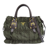 【二手名牌BRAND OFF】PRADA 普拉達 綠色 帆布 兩用包