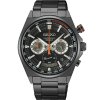 SEIKO 精工錶 CS 競速三眼計時腕錶 8T63-00T0SD(SSB399P1)-41mm-黑面鋼帶【刷卡回饋 分期0利率】【APP下單點數13倍送】