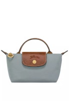 LONGCHAMP Longchamp Le Pliage Original Pouch with Handle Steel