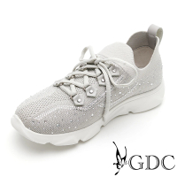 【GDC】輕奢運動風綁帶舒適透氣款休閒鞋-灰色(126007-15)