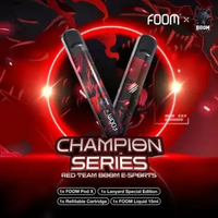 Bundle Foom X Red Team Champion Series Merah Pods Kit Bundling Liquid Saltnic 15ml Pod