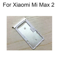 100% Original Silver SIM Card Tray For Xiaomi Mi Max 2 SD Card Tray SIM Card Holder SIM Card Drawer For Xiaomi Mi Max2 Parts